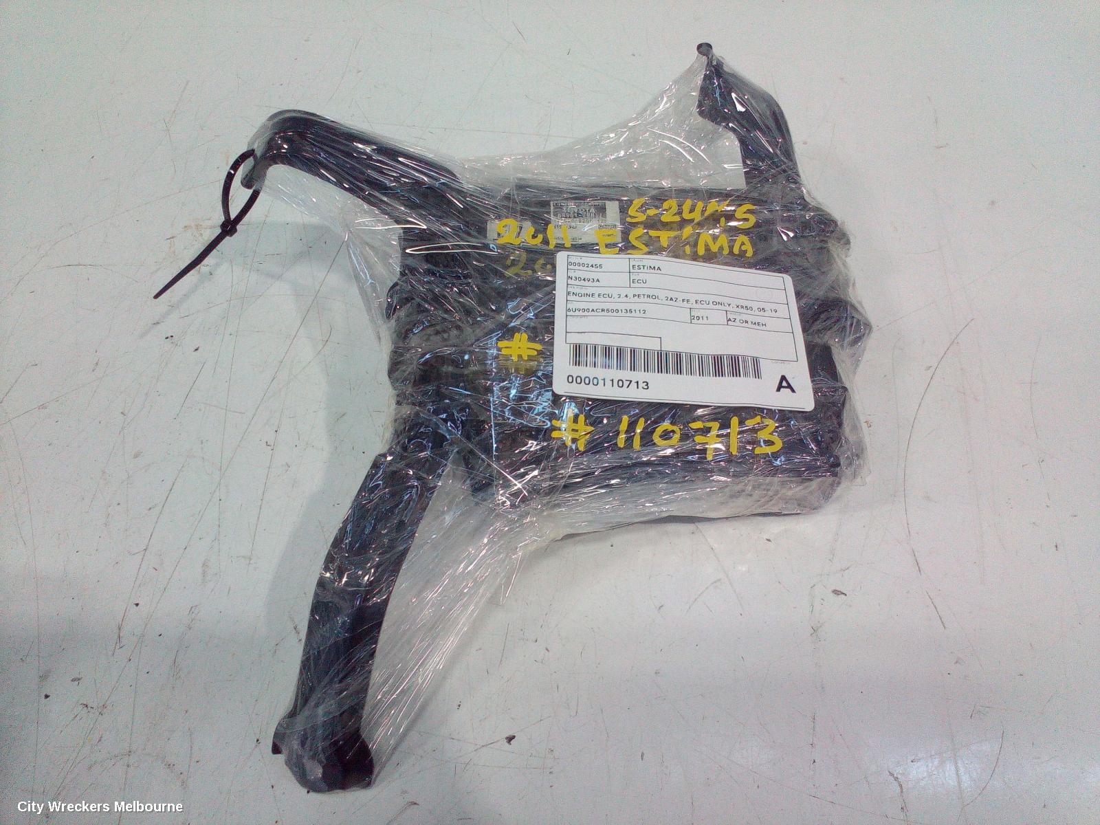 TOYOTA ESTIMA ECU, ENGINE ECU, 2.4, PETROL, 2AZ-FE, ECU ONLY, XR50, 05-19 (IMPORT)
