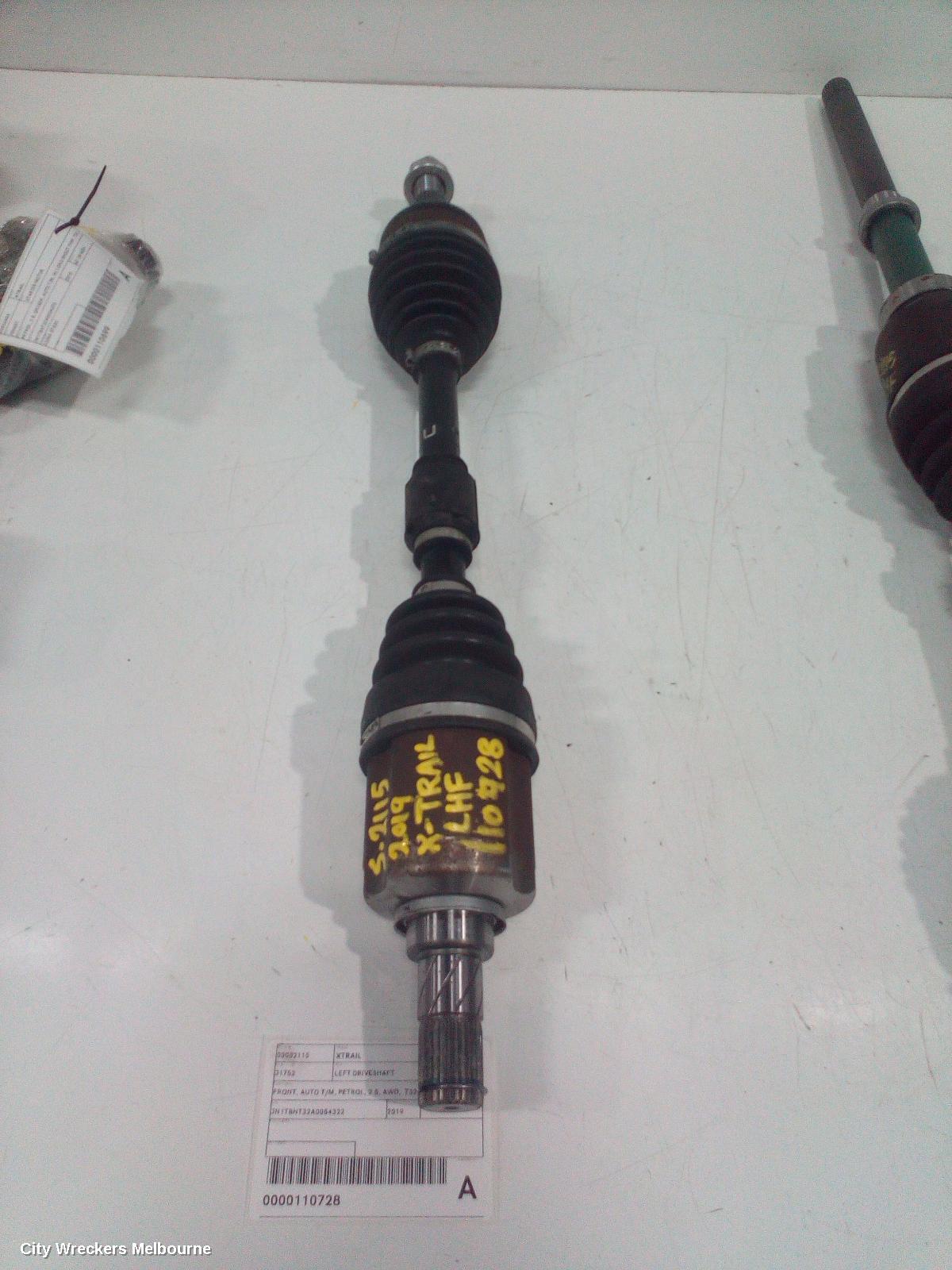 NISSAN XTRAIL LEFT DRIVESHAFT, FRONT, AUTO T/M, PETROL, 2.5, AWD,  T32, 02/2014 - 07/2022