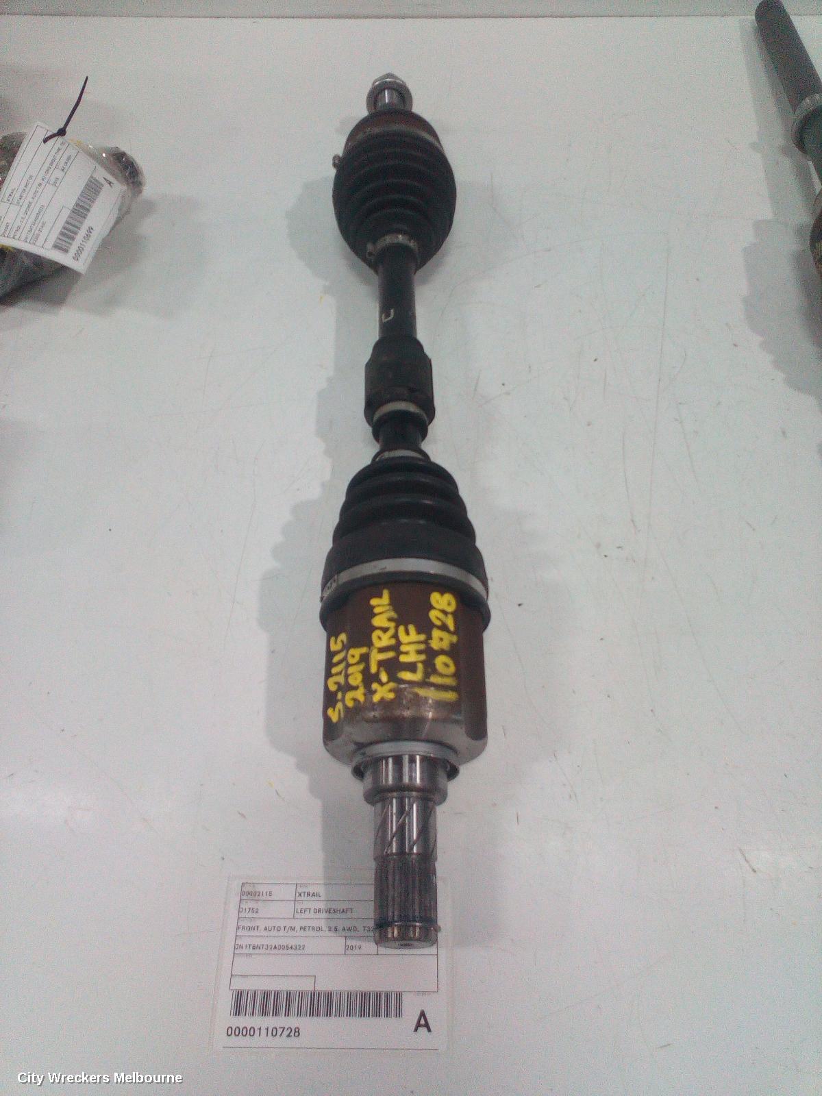 NISSAN XTRAIL LEFT DRIVESHAFT, FRONT, AUTO T/M, PETROL, 2.5, AWD,  T32, 02/2014 - 07/2022