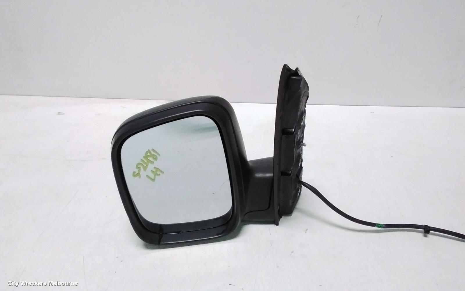 VOLKSWAGEN CADDY LEFT DOOR MIRROR, 2K, MANUAL, TEXTURED, 12/2004 - 08/2010
