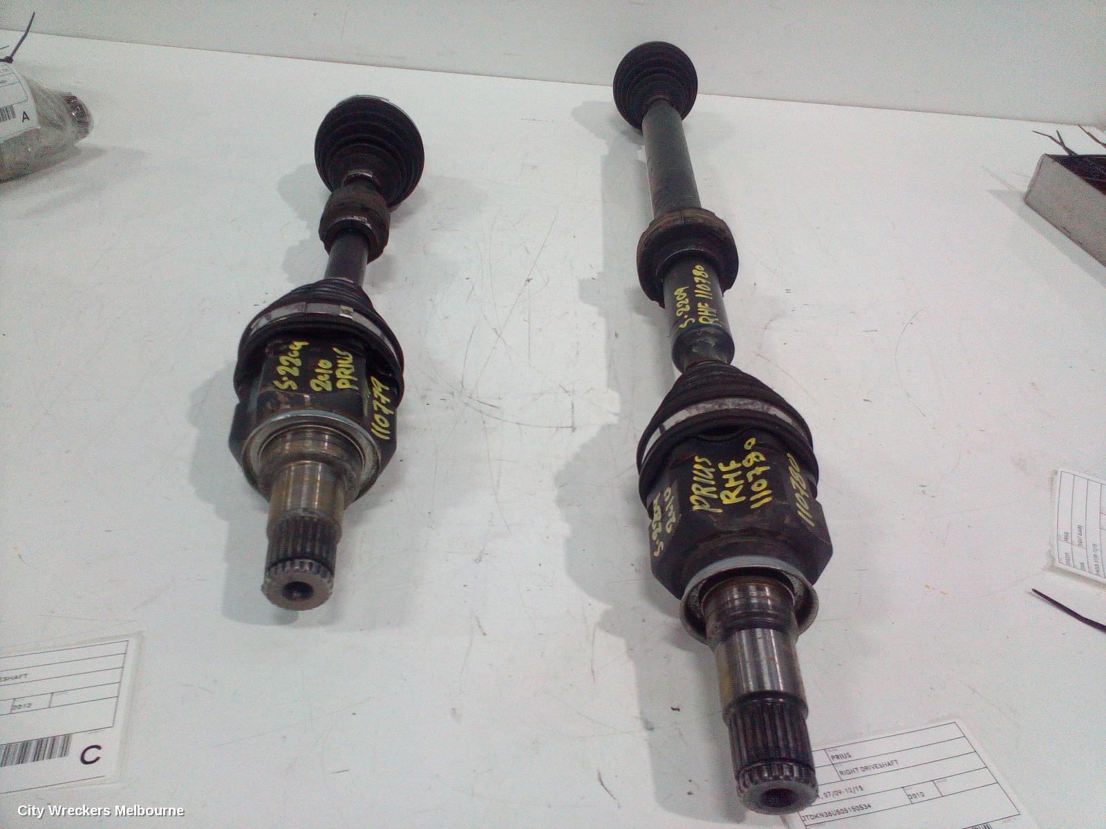TOYOTA PRIUS RIGHT DRIVESHAFT, ZVW30R, 07/2009 - 12/2015