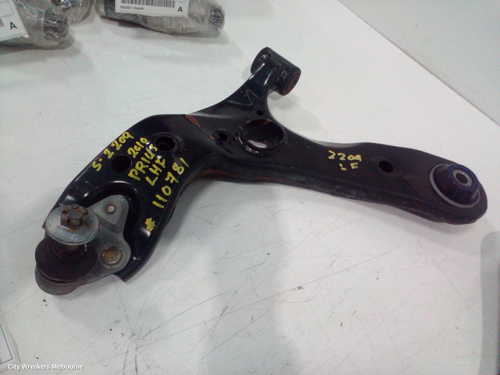 TOYOTA PRIUS LEFT FRONT LOWER CONTROL ARM, ZVW30R, 07/2009 - 12/2015