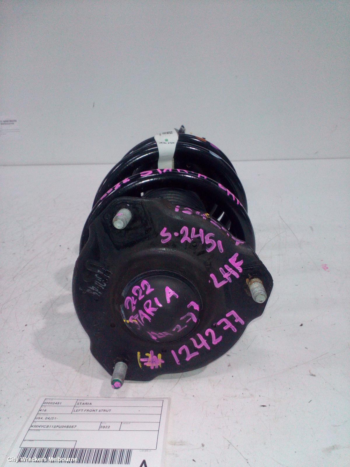 HYUNDAI STARIA LEFT FRONT STRUT, US4, 04/2021 ONWARDS