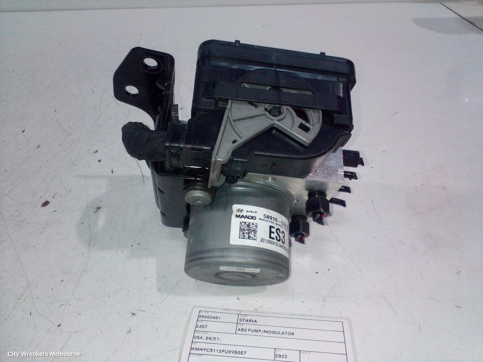 HYUNDAI STARIA ABS PUMP/MODULATOR, US4, 04/2021 ONWARDS