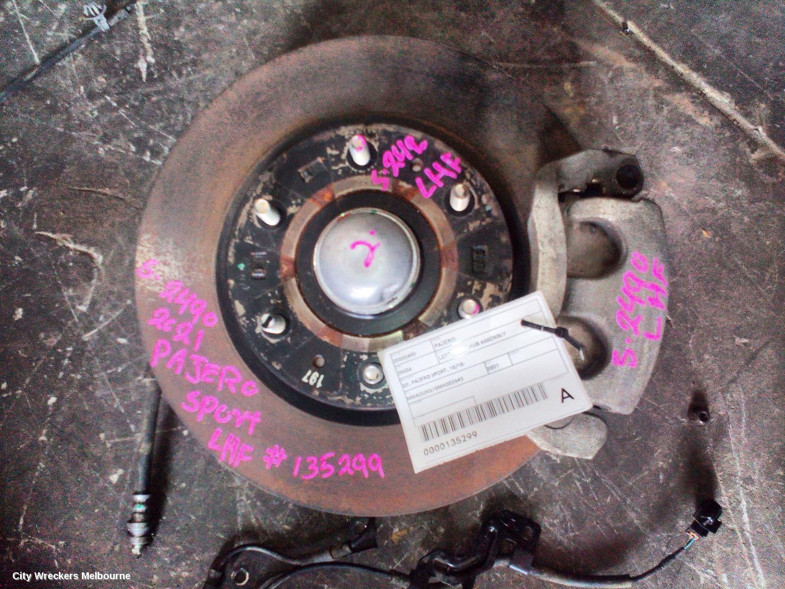 MITSUBISHI PAJERO LEFT FRONT HUB ASSEMBLY, QE, PAJERO SPORT, 10/2015 ONWARDS
