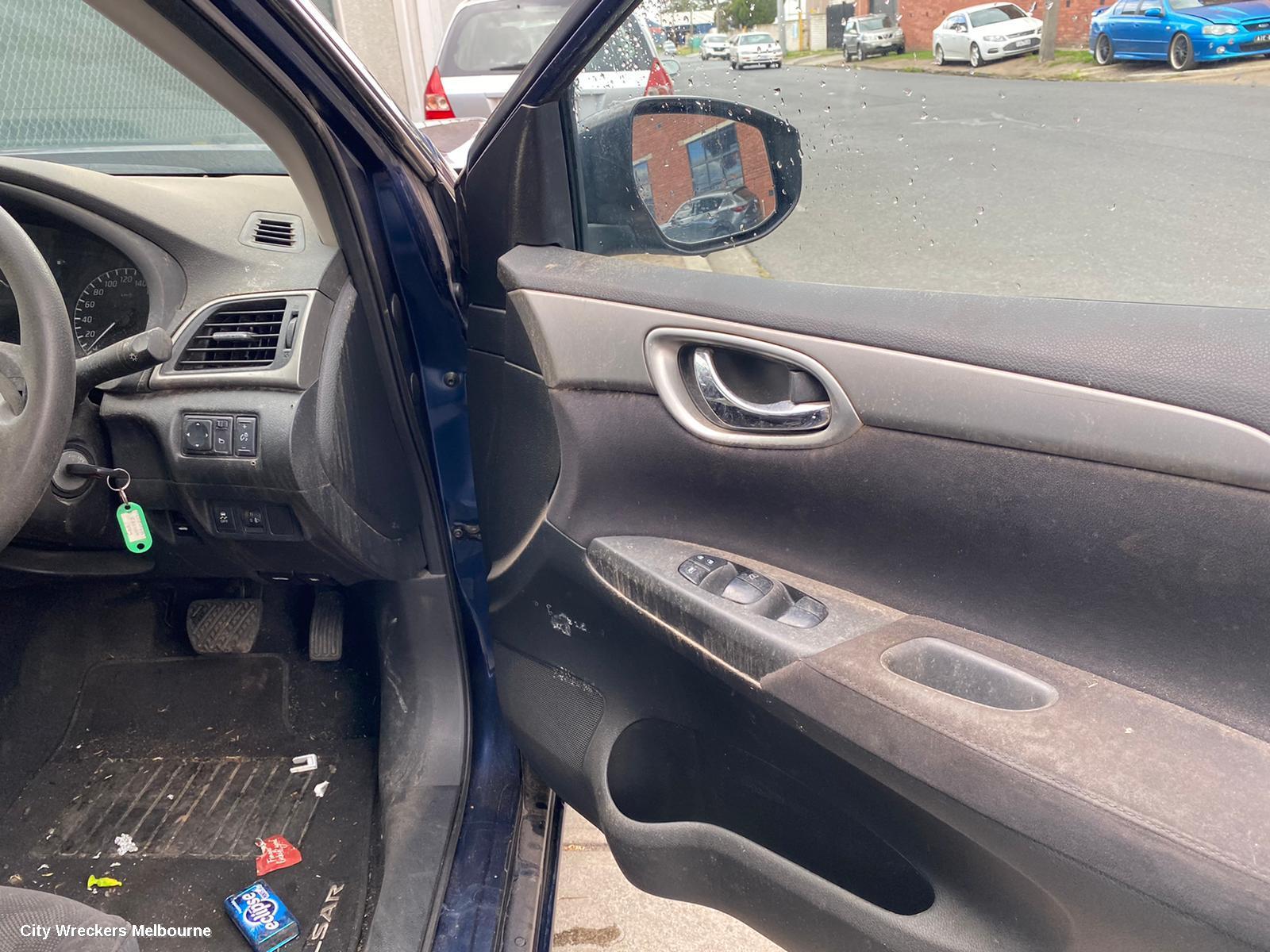 NISSAN PULSAR RIGHT REAR DOOR, B17, SEDAN, 12/2012 - 12/2017