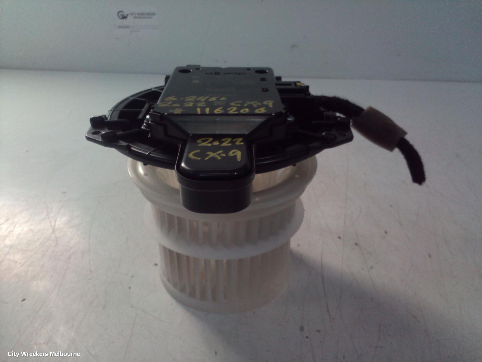 MAZDA CX9 HEATER FAN MOTOR, FRONT, TC, 07/2016 ONWARDS