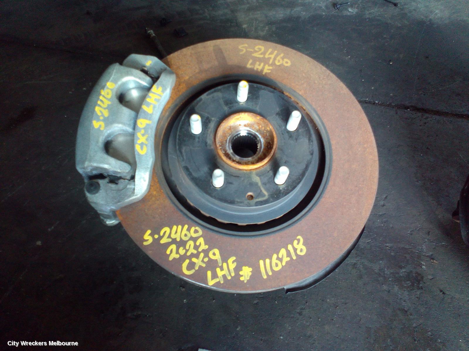MAZDA CX9 LEFT FRONT HUB ASSEMBLY, TC, FWD/AWD, 2.5, PETROL, AUTO T/M, 07/2016 ONWARDS