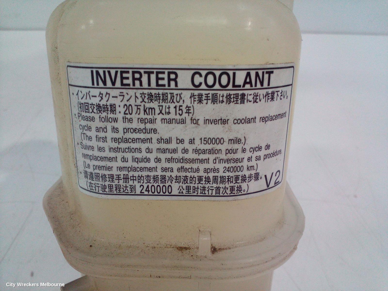 TOYOTA PRIUS OVERFLOW BOTTLE, ZVW30R, ENGINE TYPE, 07/2009 - 12/2015