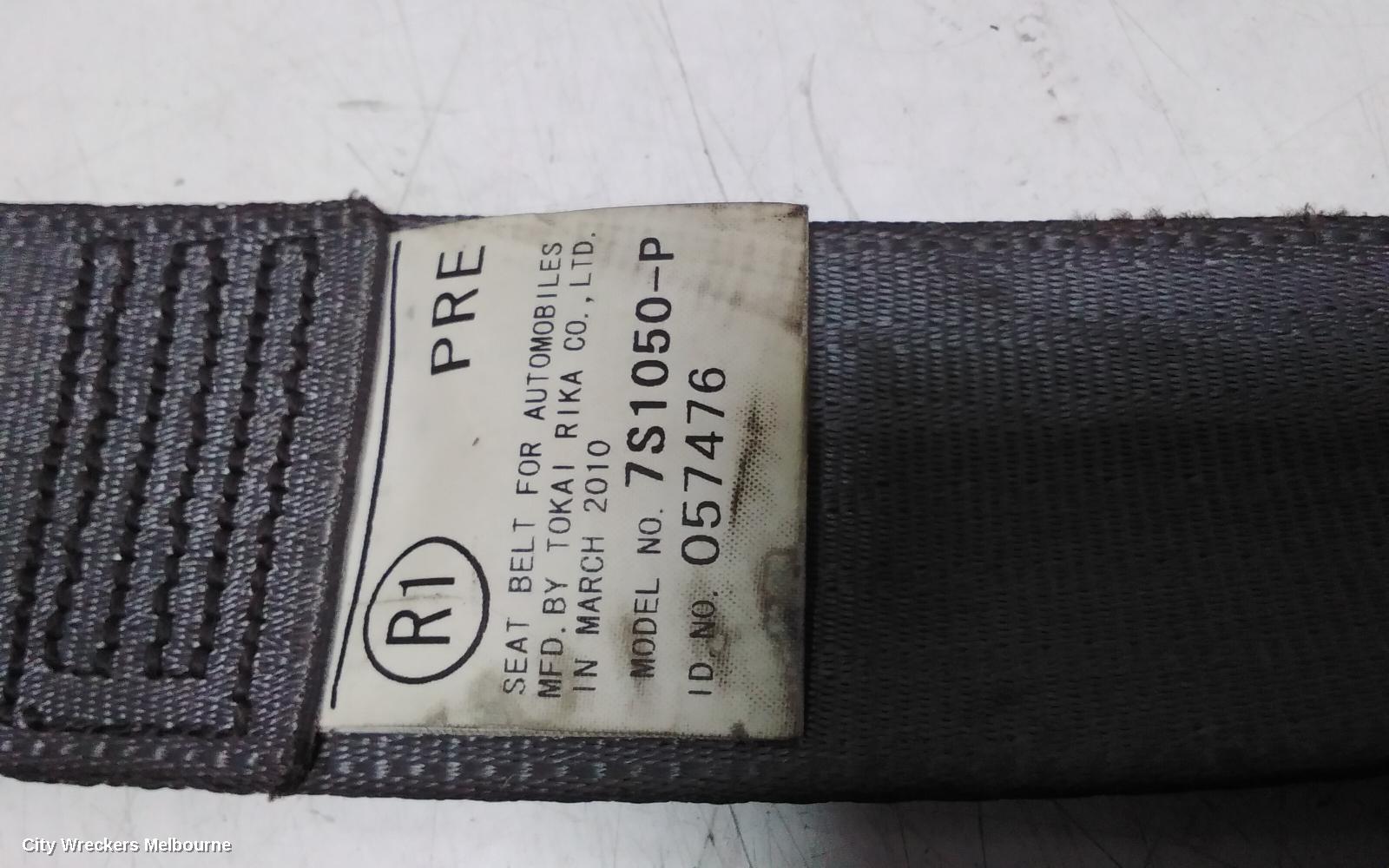 TOYOTA PRIUS SEATBELT/STALK, ZVW30R, RH FRONT, SEAT BELT ONLY, 07/2009 - 12/2015