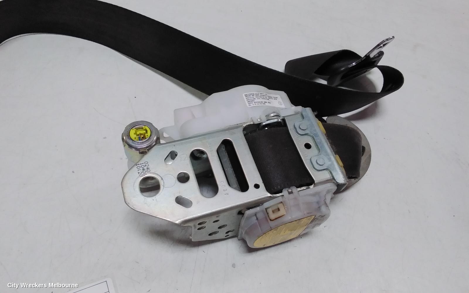 TOYOTA PRIUS SEATBELT/STALK, ZVW30R, RH FRONT, SEAT BELT ONLY, 07/2009 - 12/2015