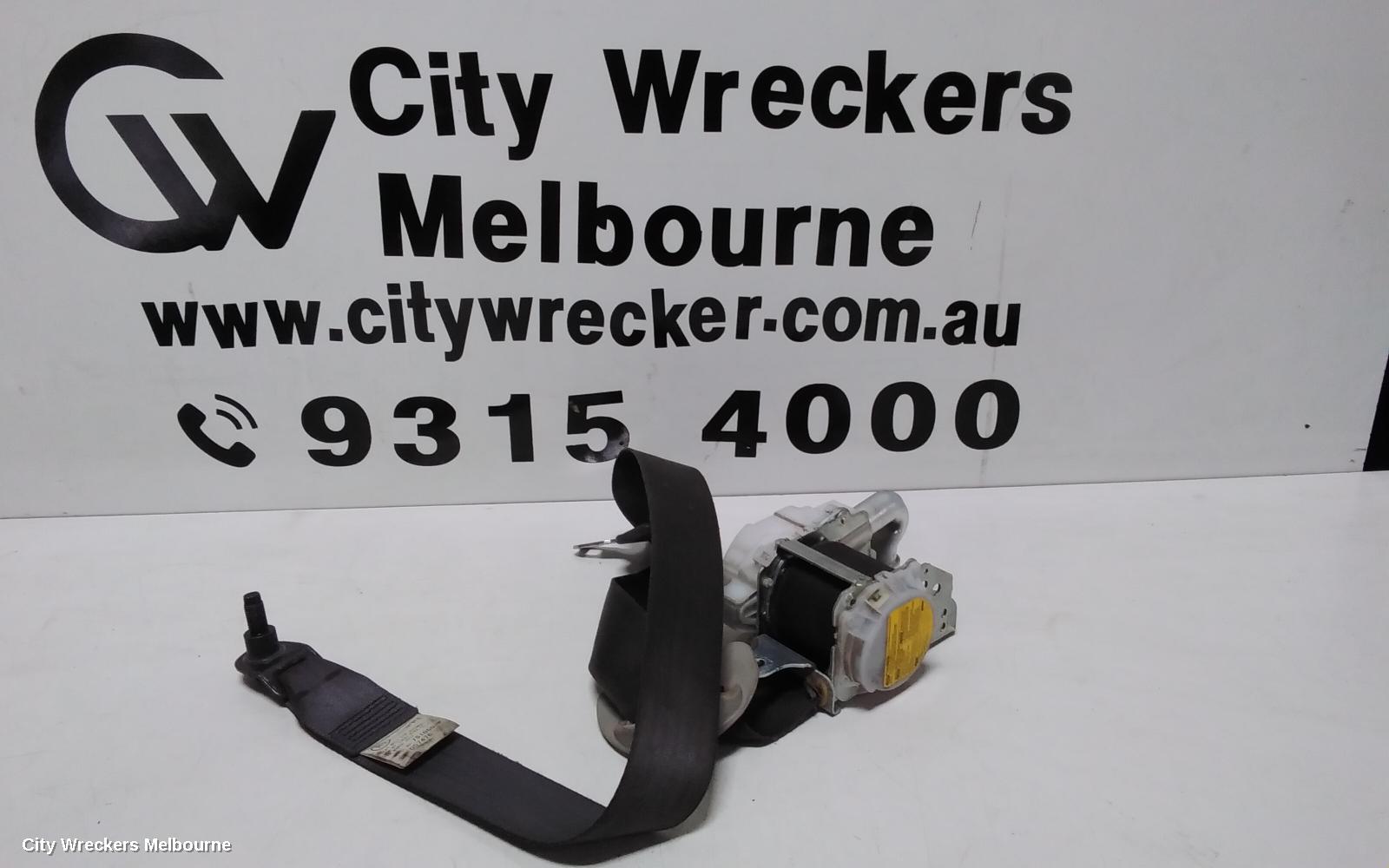 TOYOTA PRIUS SEATBELT/STALK, ZVW30R, RH FRONT, SEAT BELT ONLY, 07/2009 - 12/2015