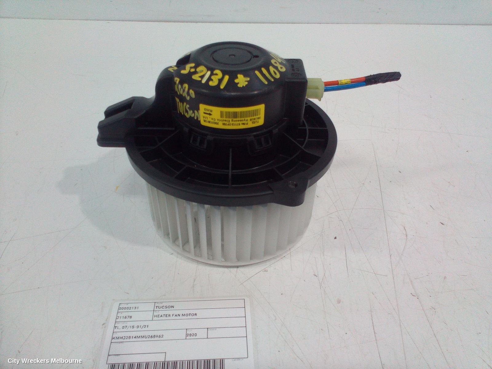 HYUNDAI TUCSON HEATER FAN MOTOR, TL, NON CLIMATE CONTROL TYPE, 07/2015 - 01/2021