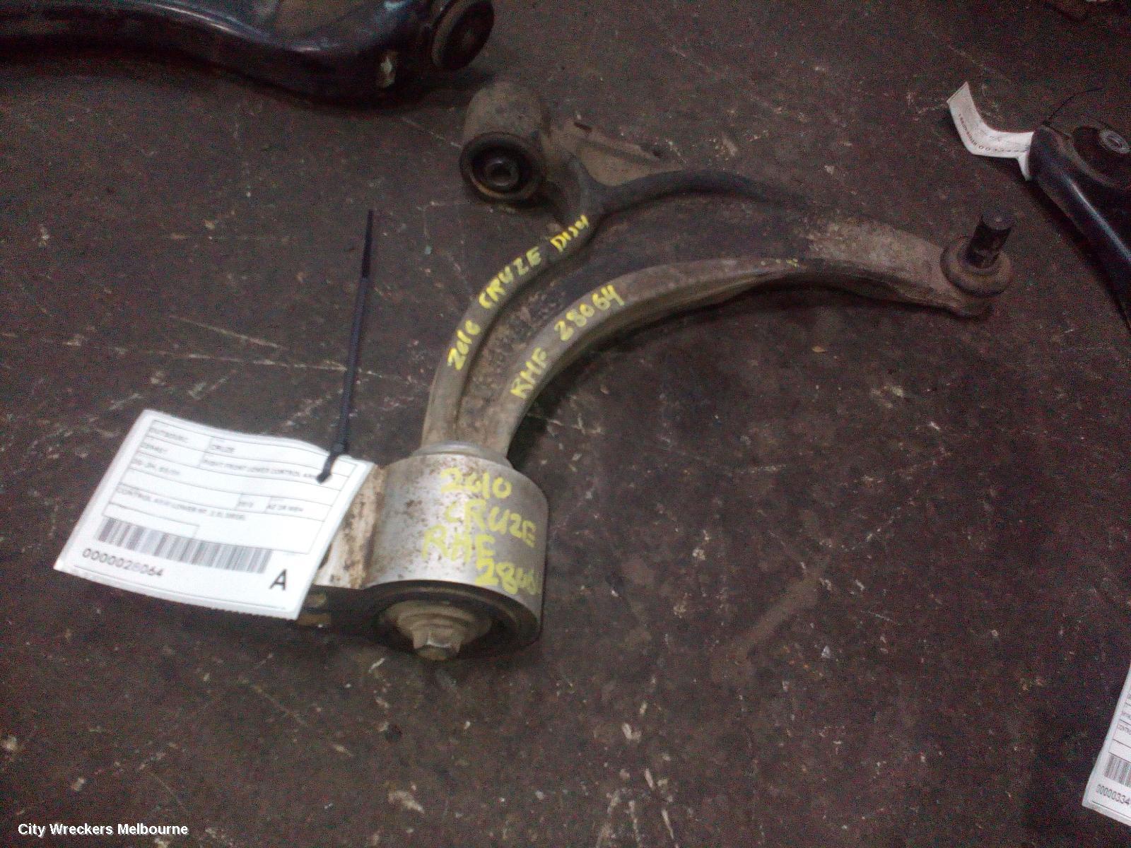 HOLDEN CRUZE RIGHT FRONT LOWER CONTROL ARM, JG-JH, 03/2009 ONWARDS