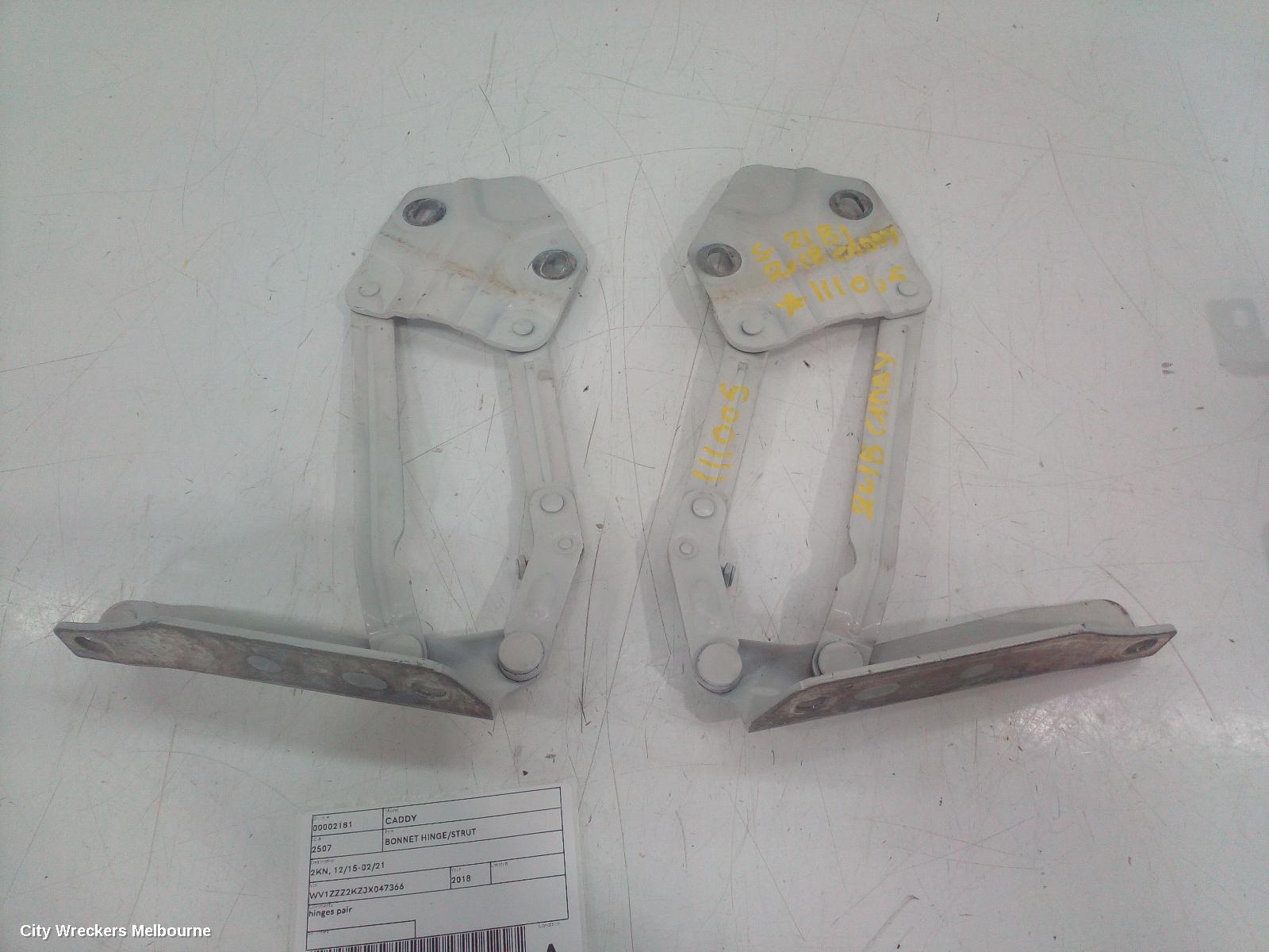 VOLKSWAGEN CADDY BONNET HINGE/STRUT, 2KN, 12/2015 - 02/2021