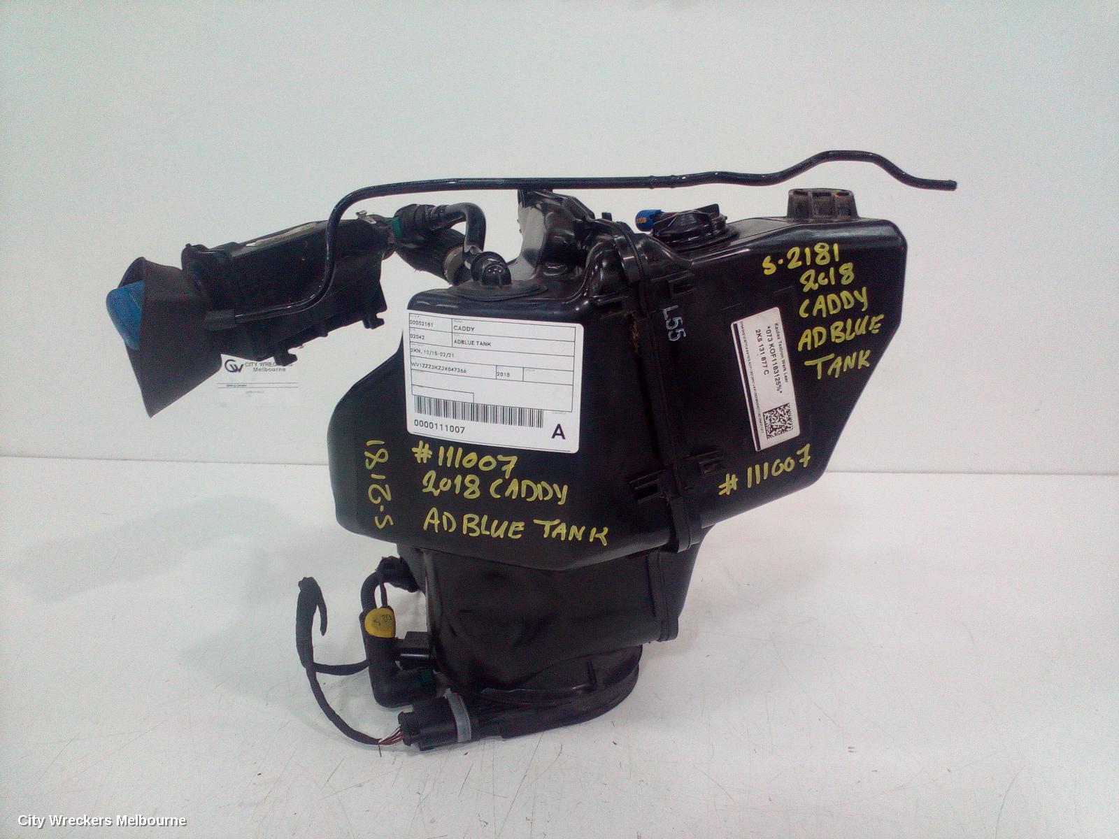 VOLKSWAGEN CADDY ADBLUE TANK, 2KN, 12/2015 - 02/2021