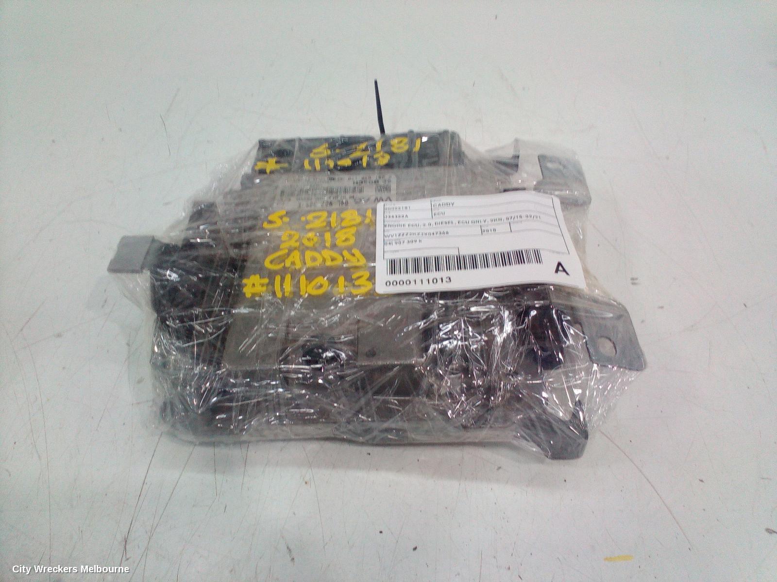 VOLKSWAGEN CADDY ECU, ENGINE ECU, 2.0, DIESEL, ECU ONLY, 2KN, 07/2015 - 02/2021