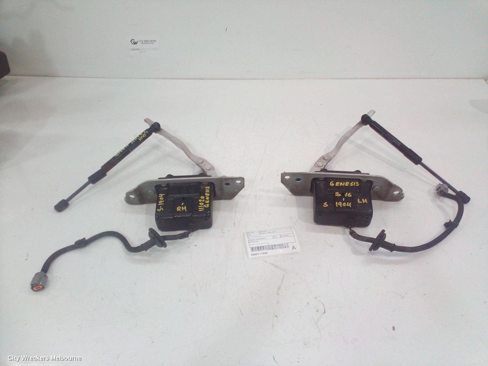 HYUNDAI GENESIS BONNET HINGE/STRUT, DH, HINGES (PAIR), 11/2014 - 01/2018