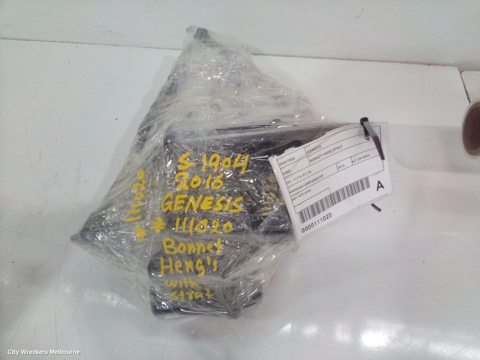HYUNDAI GENESIS BONNET HINGE/STRUT, DH, HINGES (PAIR), 11/2014 - 01/2018