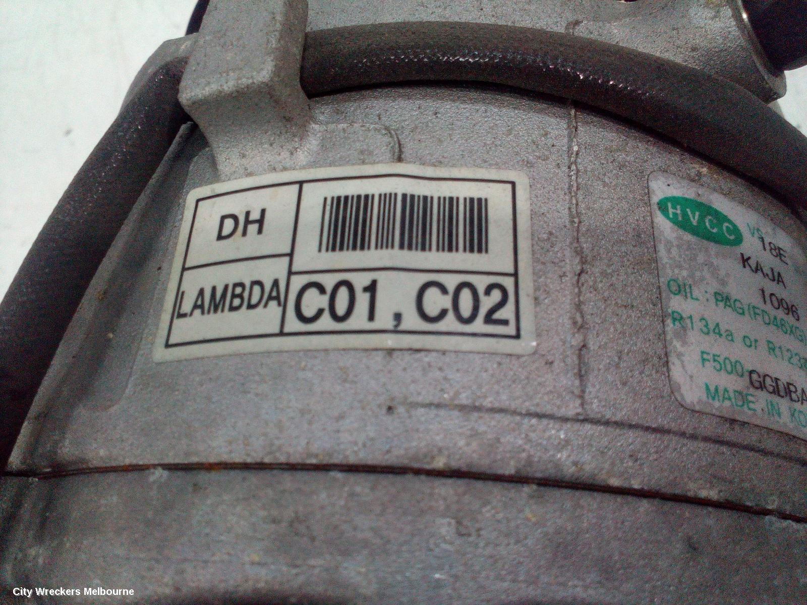 HYUNDAI GENESIS A/C COMPRESSOR, DH, 3.8, G6DJ, PETROL, 11/2014 - 01/2018