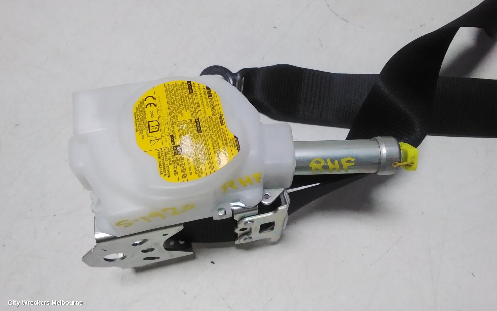 TOYOTA COROLLA SEATBELT/STALK, RH FRONT, SEAT BELT ONLY, E210, HATCH/SEDAN, 07/2018 ONWARDS