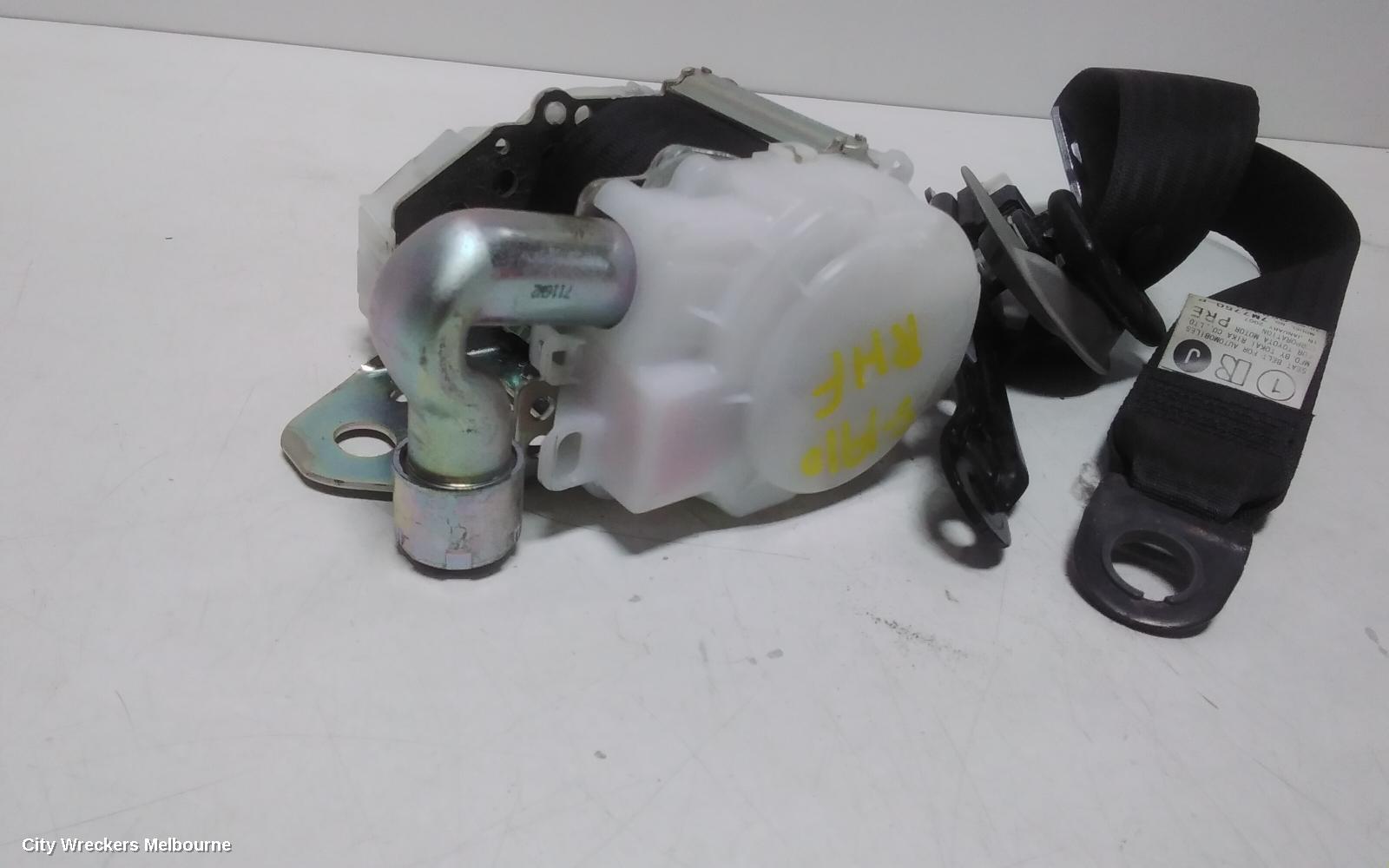 LEXUS IS250/IS250C SEATBELT/STALK, RH FRONT, SEAT BELT ONLY, BLACK, W/ GREY PLASTIC TYPE, SEDAN, GSE20R, 11/2005 - 09/2008