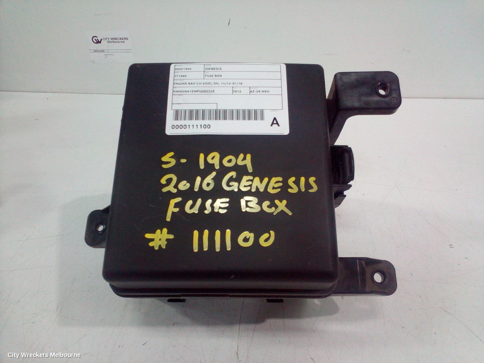 HYUNDAI GENESIS FUSE BOX, ENGINE BAY (LH SIDE), DH, 11/2014 - 01/2018