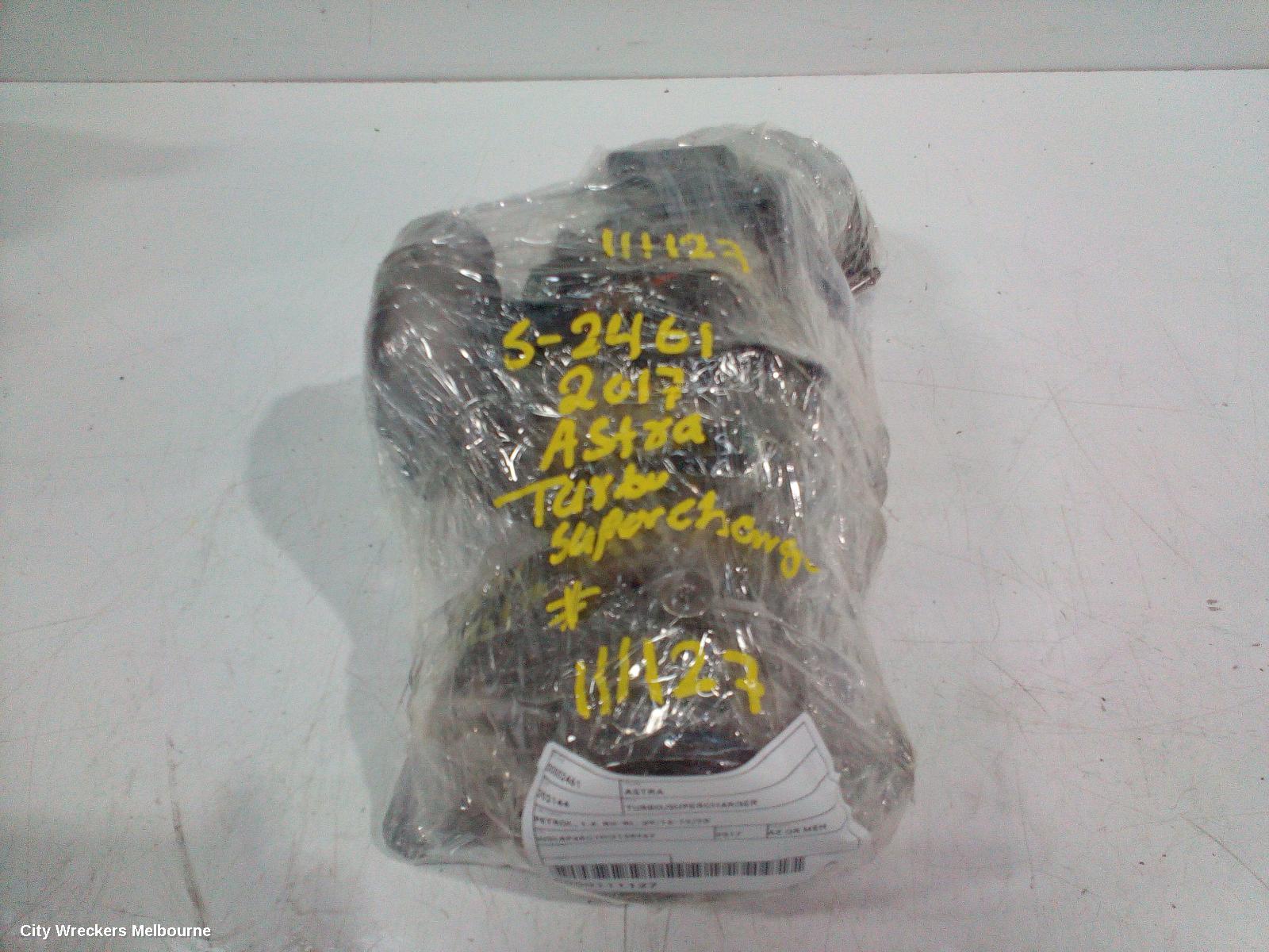 HOLDEN ASTRA TURBO SUPERCHARGER, PETROL, 1.4, BK-BL, 09/2016 - 12/2020