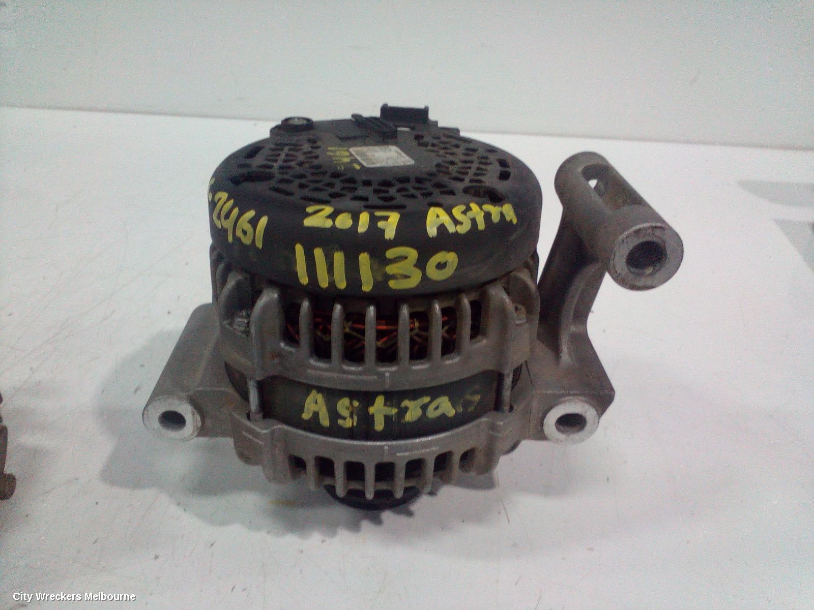 HOLDEN ASTRA ALTERNATOR, PETROL, 1.4, TURBO, BK-BL, 09/2016 - 12/2020