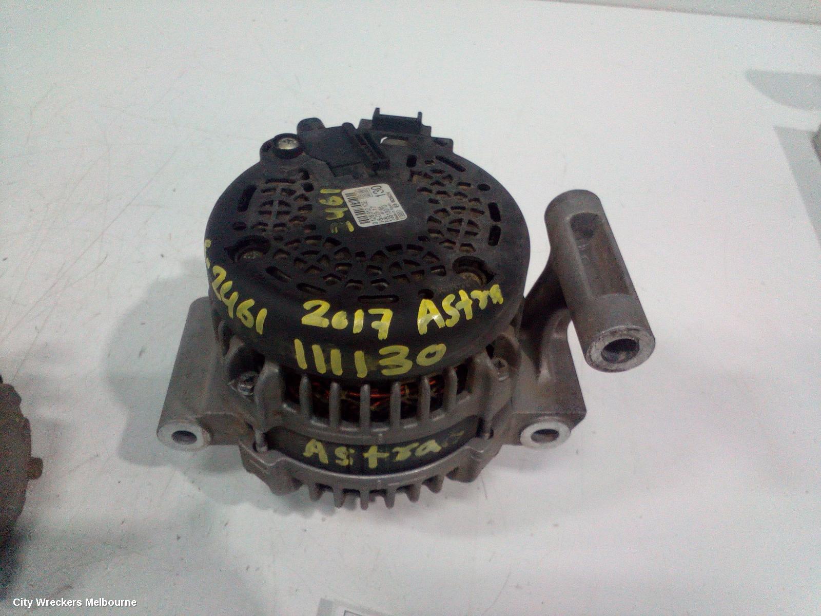 HOLDEN ASTRA ALTERNATOR, PETROL, 1.4, TURBO, BK-BL, 09/2016 - 12/2020
