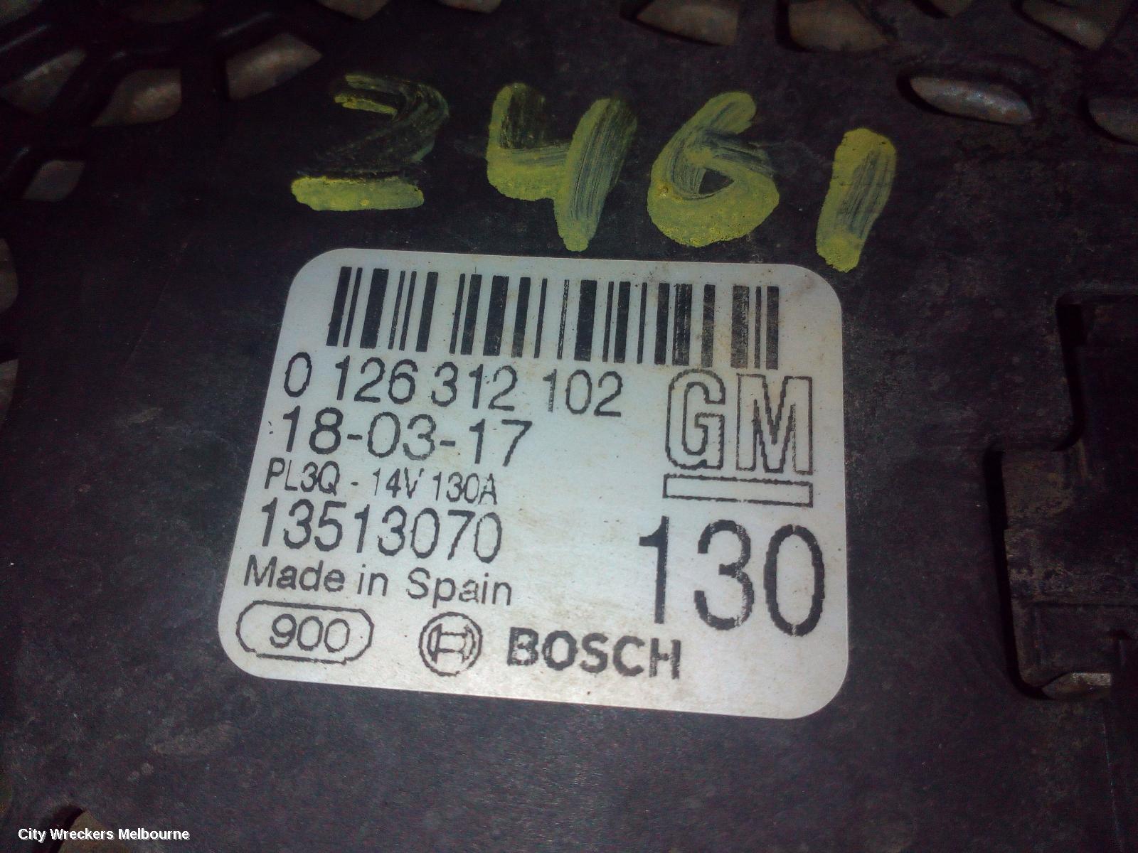 HOLDEN ASTRA ALTERNATOR, PETROL, 1.4, TURBO, BK-BL, 09/2016 - 12/2020