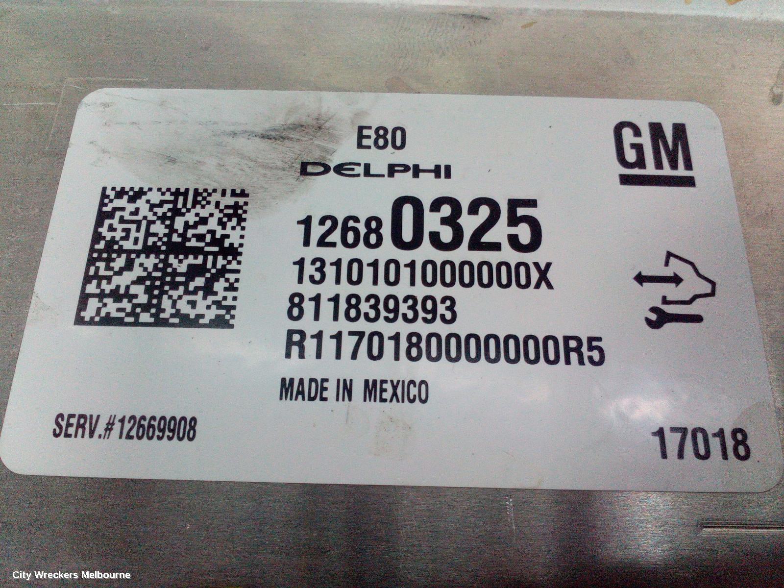 HOLDEN ASTRA ECU, ENGINE ECU, 1.4, PETROL, ECU ONLY, BK, 09/2016 ONWARDS
