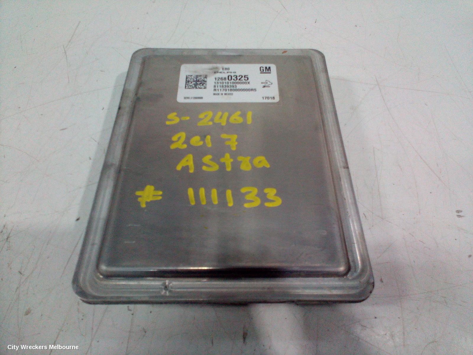 HOLDEN ASTRA ECU, ENGINE ECU, 1.4, PETROL, ECU ONLY, BK, 09/2016 ONWARDS