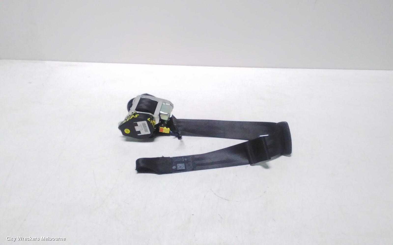 VOLKSWAGEN GOLF SEATBELT/STALK, LH FRONT, SEAT BELT ONLY, CABRIO, GEN  6, 02/2009 - 01/2016
