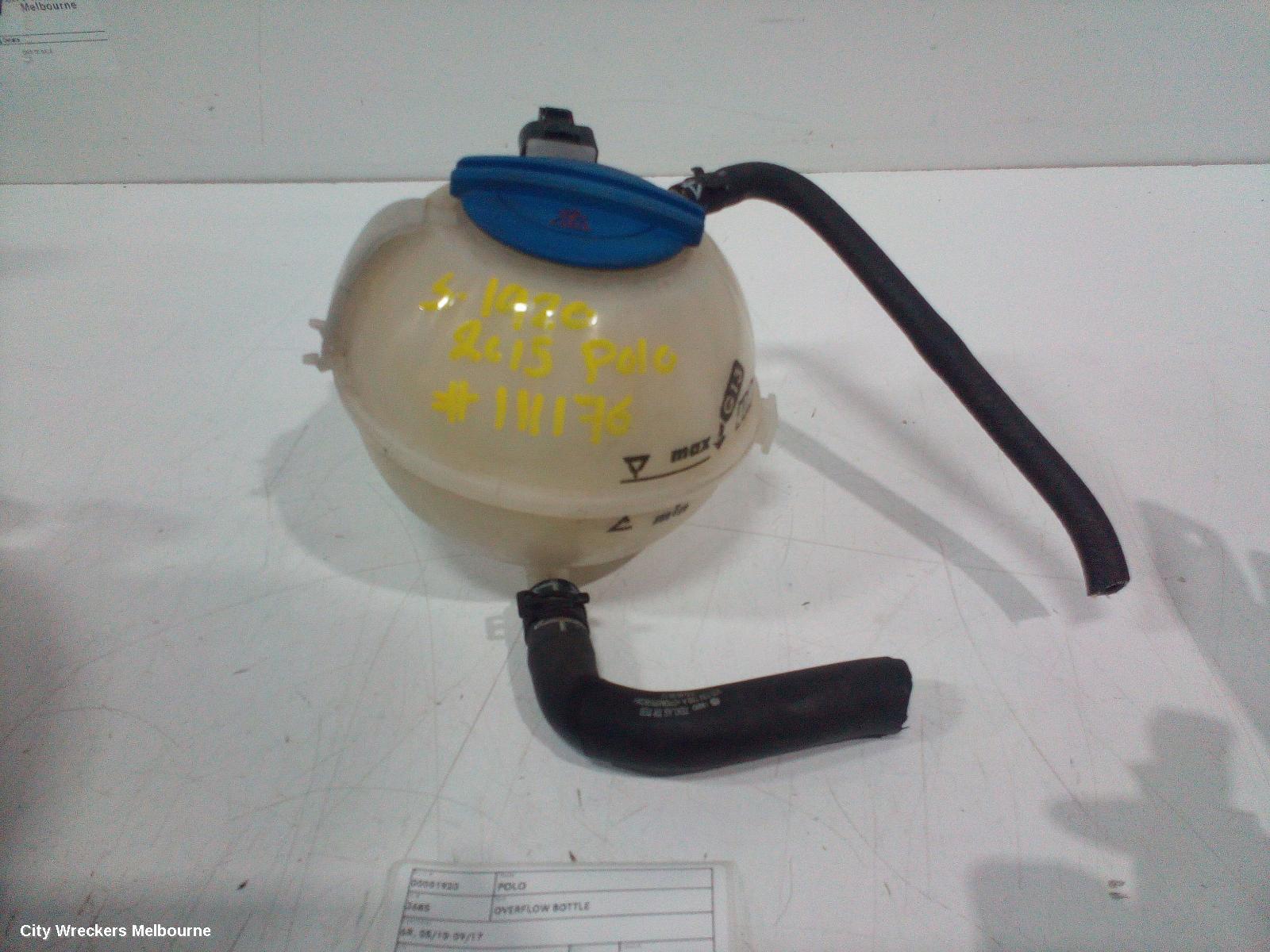 VOLKSWAGEN POLO OVERFLOW BOTTLE, 6R, 05/2010 - 09/2017