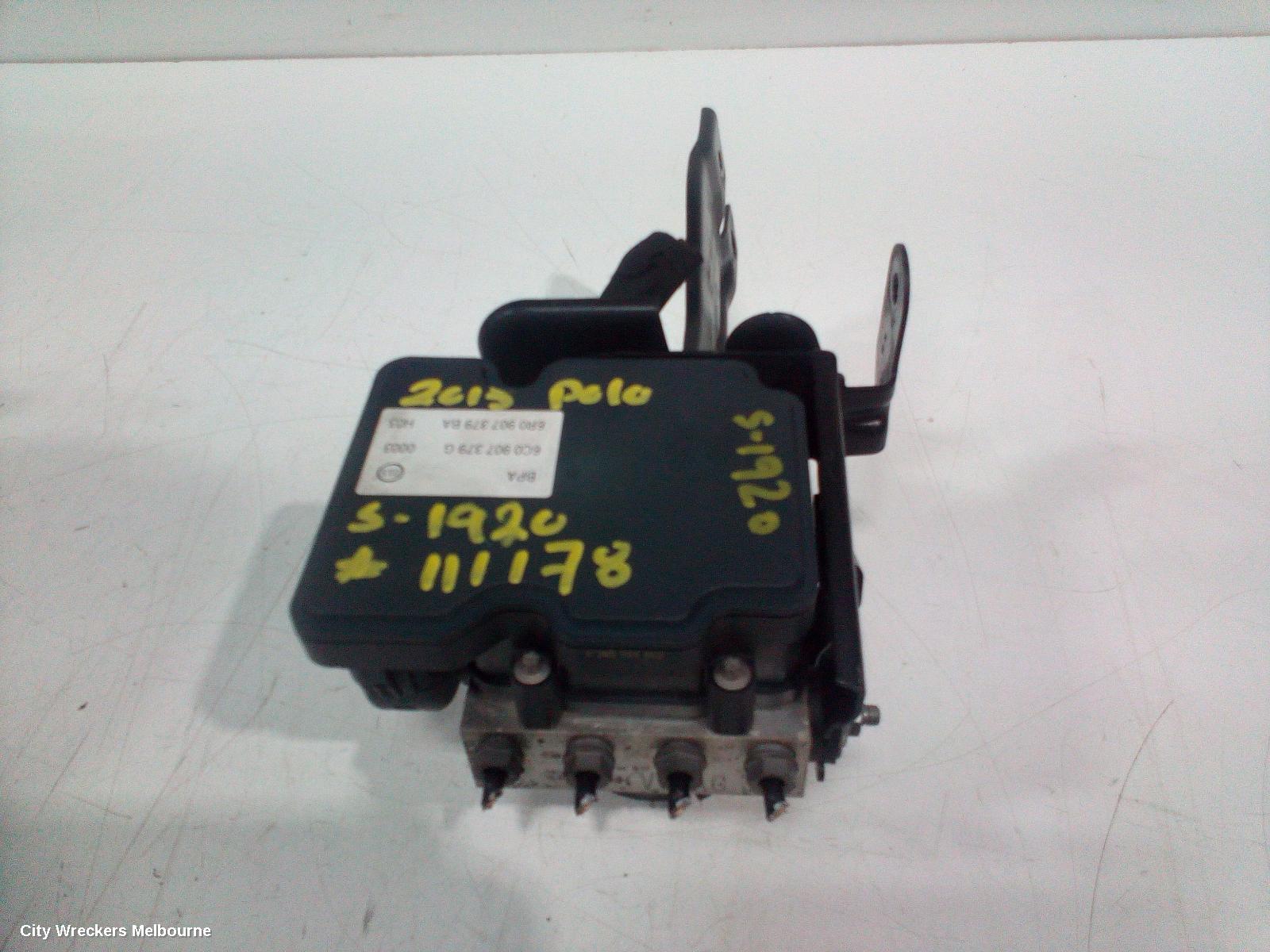 VOLKSWAGEN POLO ABS PUMP/MODULATOR, 6R, P/N 6C0614517G, 05/2014 - 09/2017