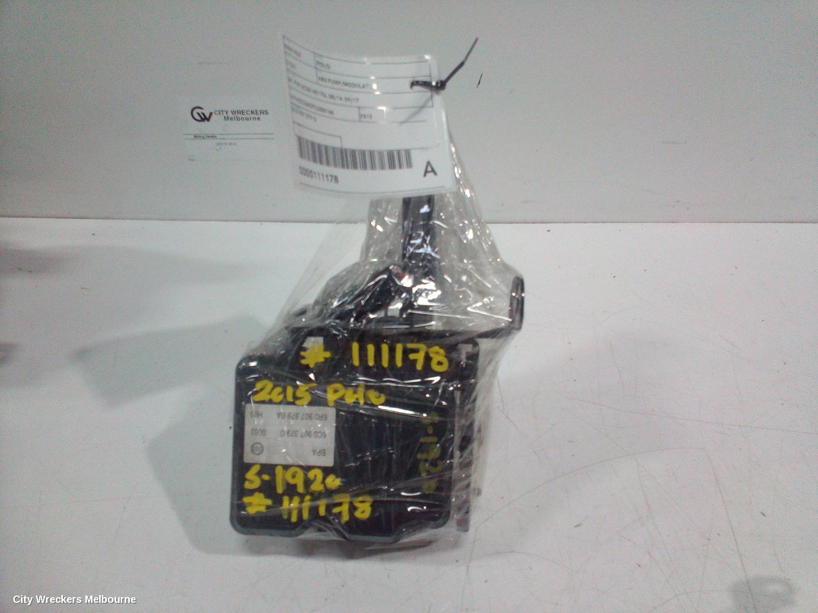VOLKSWAGEN POLO ABS PUMP/MODULATOR, 6R, P/N 6C0614517G, 05/2014 - 09/2017