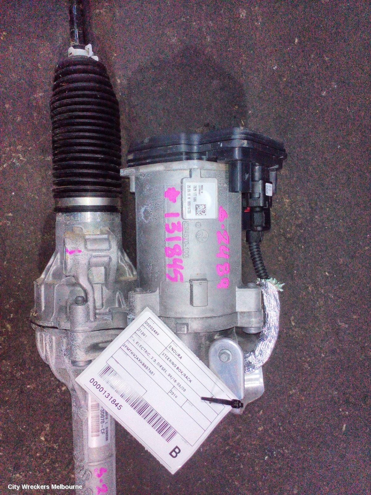 FORD ENDURA STEERING BOX/RACK, CA, ELECTRIC, 2.0, DIESEL, 09/2018 - 06/2020