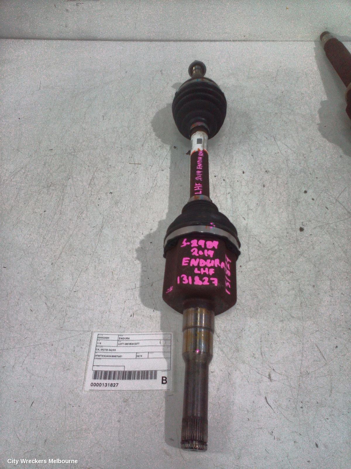 FORD ENDURA LEFT DRIVESHAFT, CA, FRONT, AUTO, AWD/FWD, DIESEL, 2.0, TURBO, 09/2018 - 06/2020