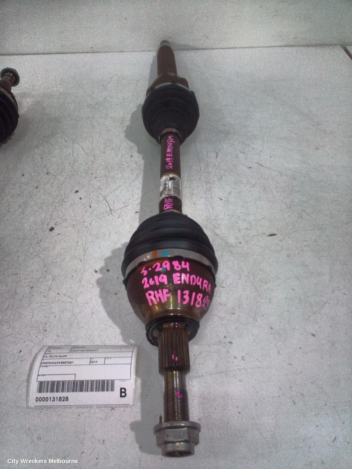 FORD ENDURA RIGHT DRIVESHAFT, CA, FRONT, AUTO, AWD/FWD, DIESEL, 2.0, TURBO, 09/2018 - 06/2020