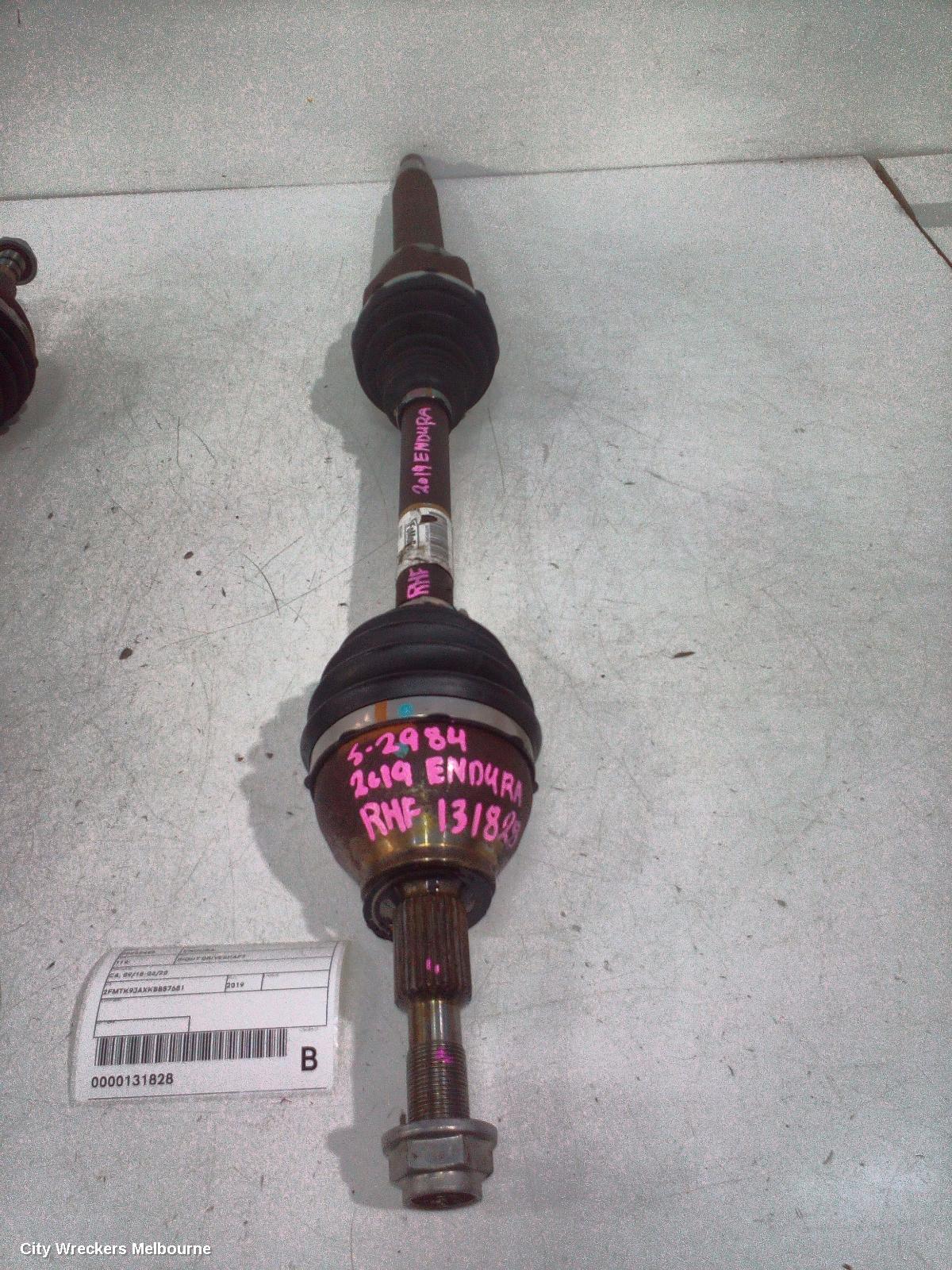 FORD ENDURA RIGHT DRIVESHAFT, CA, FRONT, AUTO, AWD/FWD, DIESEL, 2.0, TURBO, 09/2018 - 06/2020