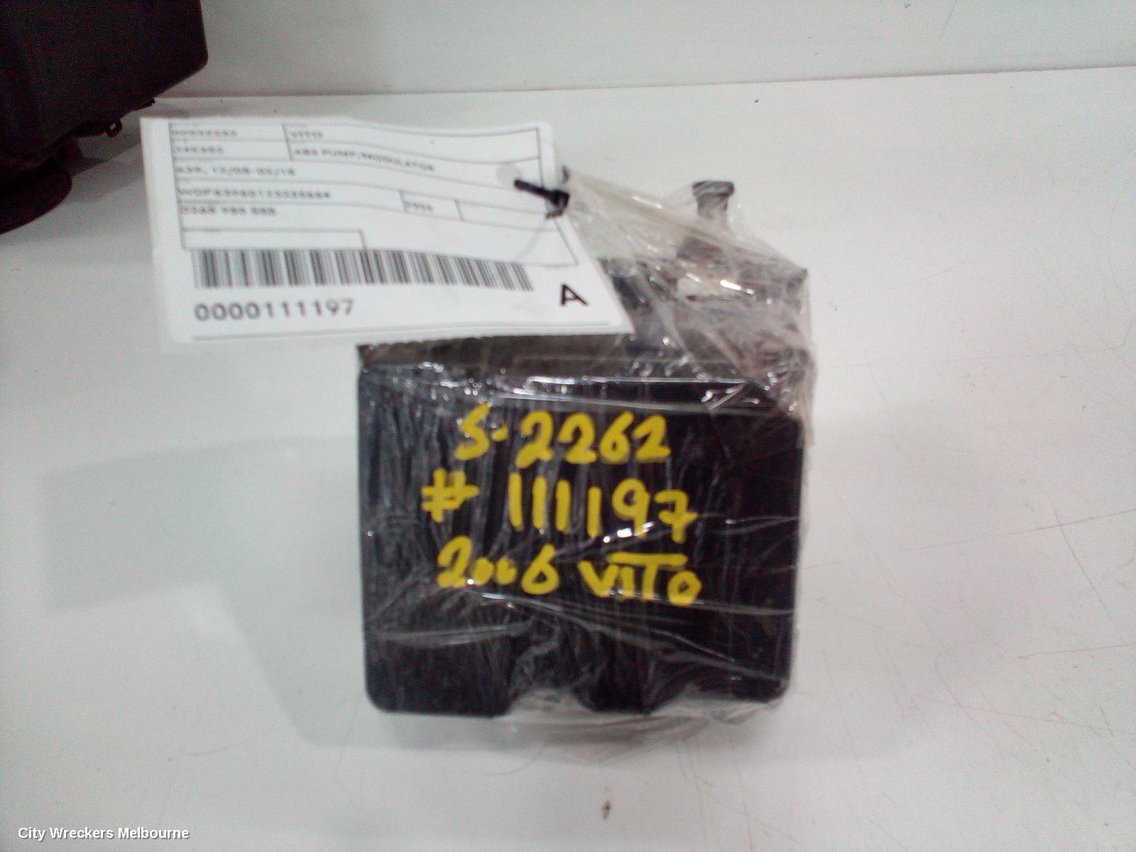 MERCEDES VITO ABS PUMP/MODULATOR, 639, 12/2005 - 02/2015