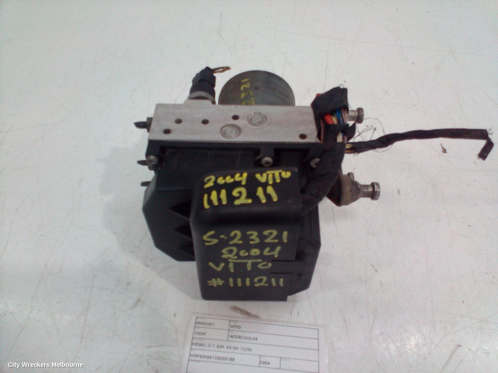 MERCEDES VITO INTERCOOLER, DIESEL, 2.1, 639, 04/2004 - 12/2006