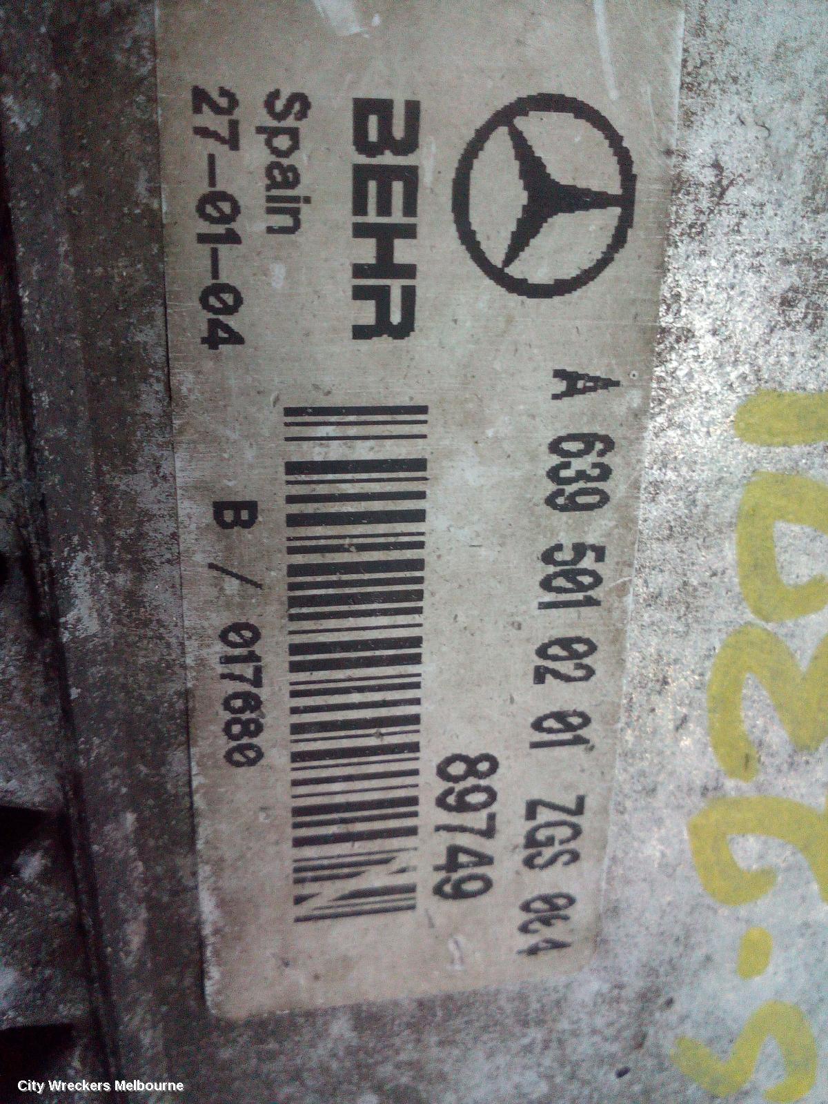 MERCEDES VITO INTERCOOLER, DIESEL, 2.1, 639, 04/2004 - 12/2006