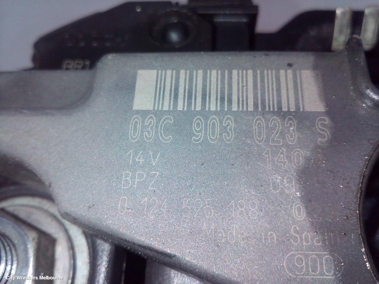 AUDI A1 ALTERNATOR, PETROL, 1.4, S/CHARGED, BOSCH 140AMP, 8X, 06/2011 - 05/2015