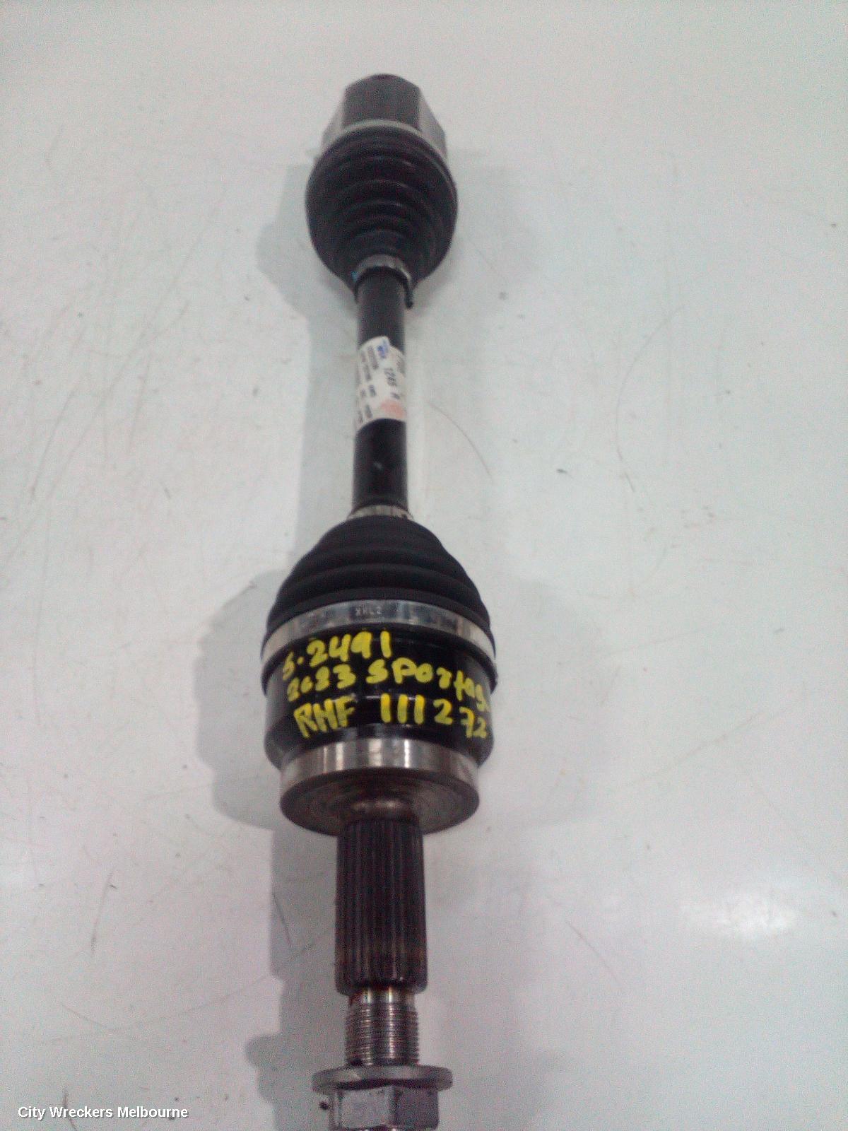 KIA SPORTAGE RIGHT DRIVESHAFT, FRONT, AUTO, AWD, DIESEL, 2.0, D4HD, TURBO, 8 SPEED, NQ5, 09/2021 ONWARDS