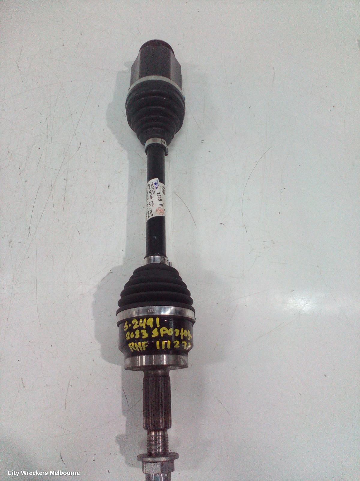 KIA SPORTAGE RIGHT DRIVESHAFT, FRONT, AUTO, AWD, DIESEL, 2.0, D4HD, TURBO, 8 SPEED, NQ5, 09/2021 ONWARDS