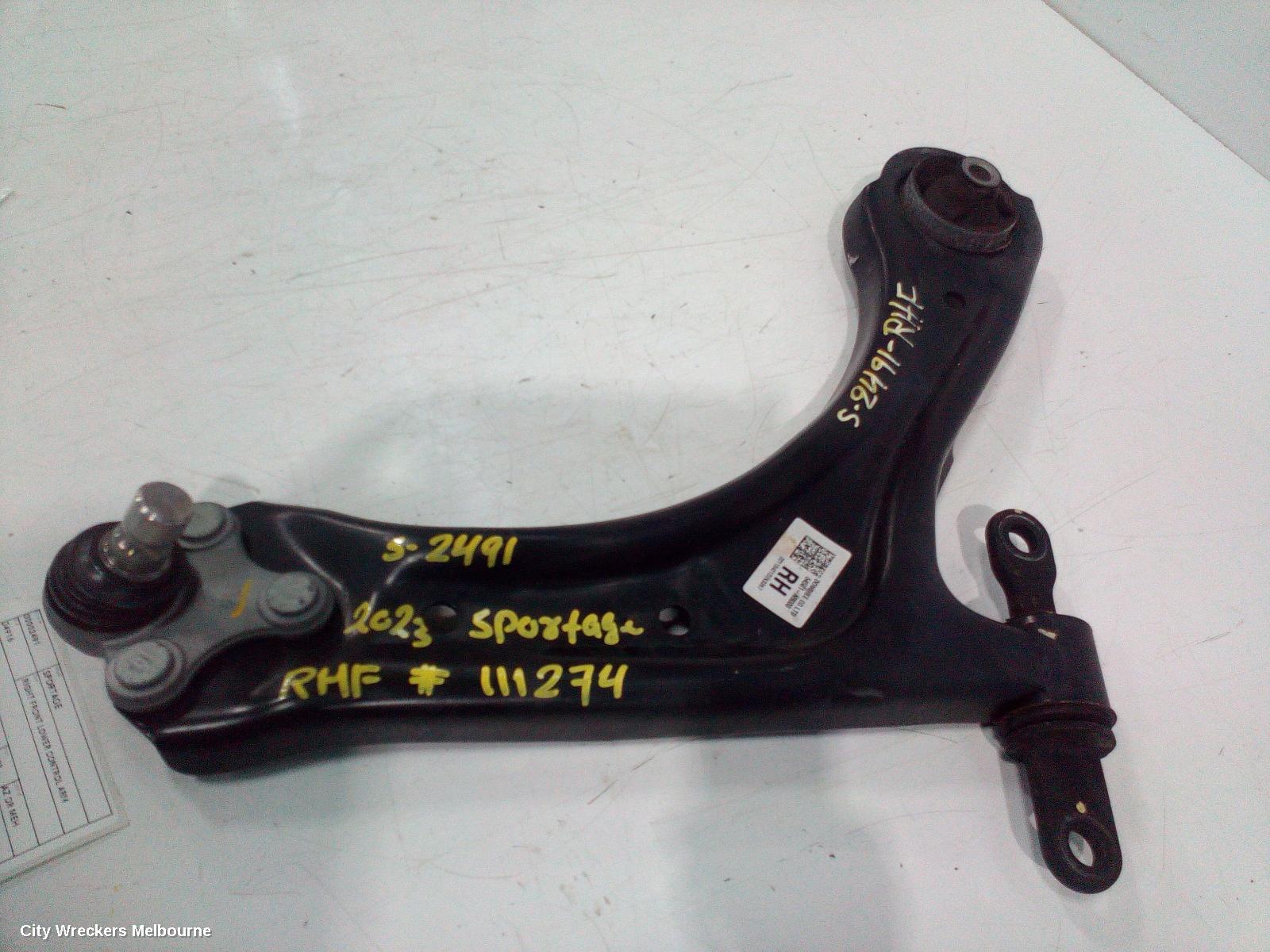 KIA SPORTAGE RIGHT FRONT LOWER CONTROL ARM, NQ5, 09/2021 ONWARDS