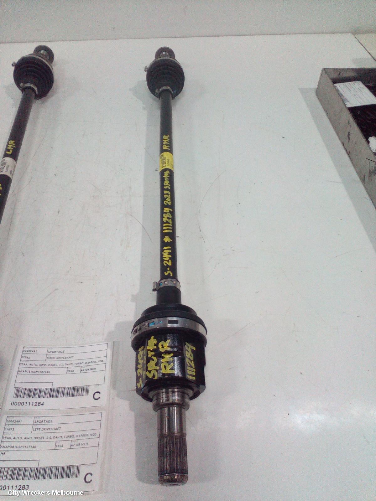 KIA SPORTAGE RIGHT DRIVESHAFT, REAR, AUTO, AWD, DIESEL, 2.0, D4HD, TURBO, 8 SPEED, NQ5, 09/2021 ONWARDS
