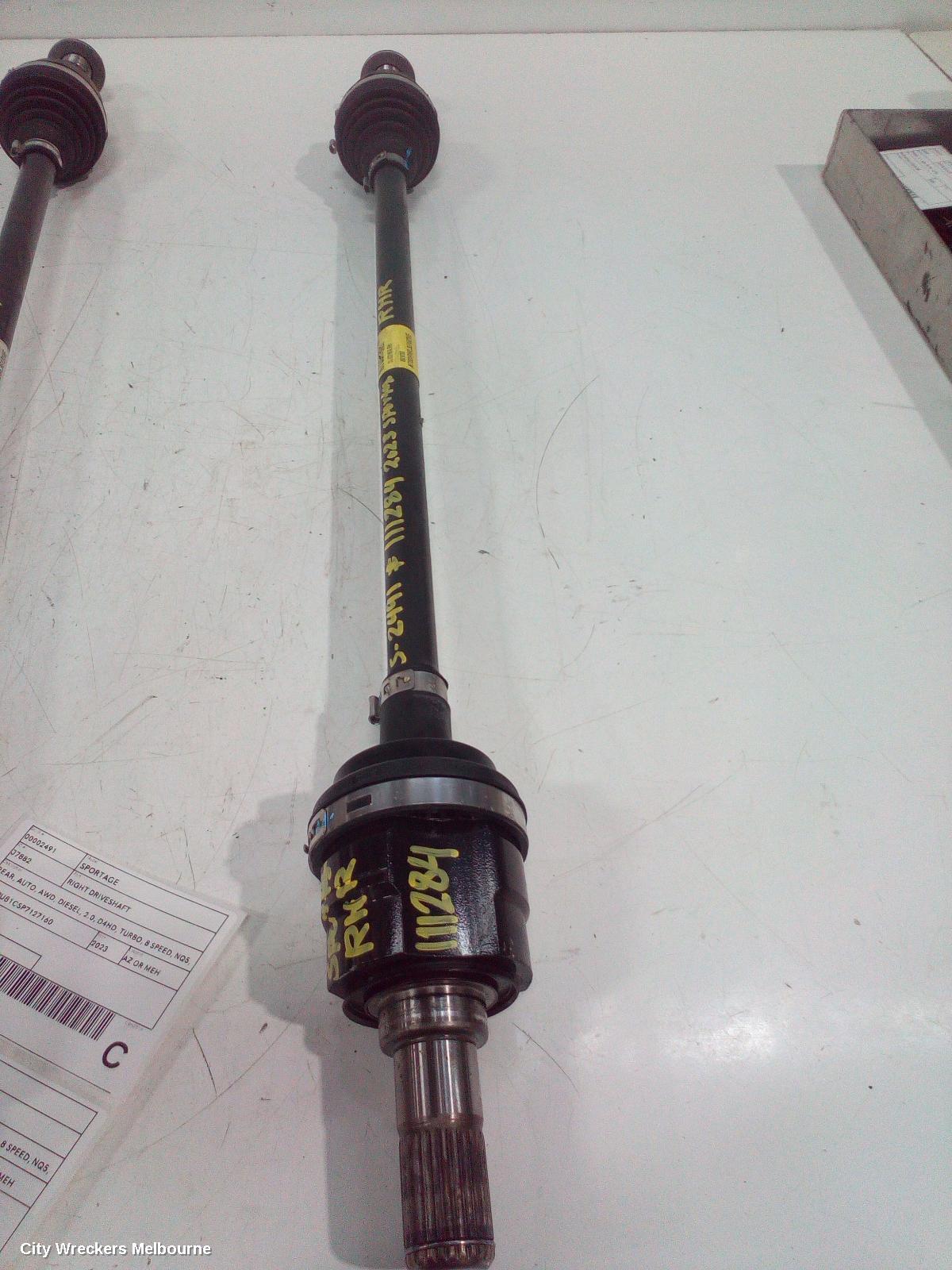KIA SPORTAGE RIGHT DRIVESHAFT, REAR, AUTO, AWD, DIESEL, 2.0, D4HD, TURBO, 8 SPEED, NQ5, 09/2021 ONWARDS